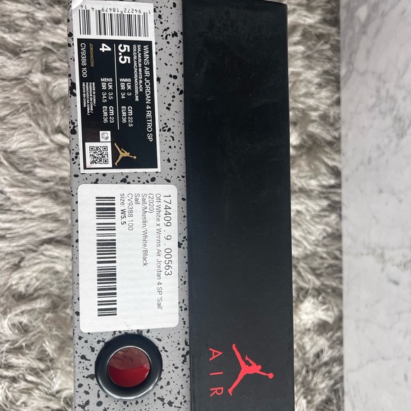 Jordan 4 Retro Off-White Sail 5.5 (W) Off-White Virgil Abloh collab NIB - Picture 10 of 12